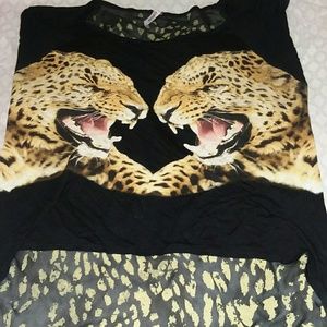 LARGE Cheetah Print Top